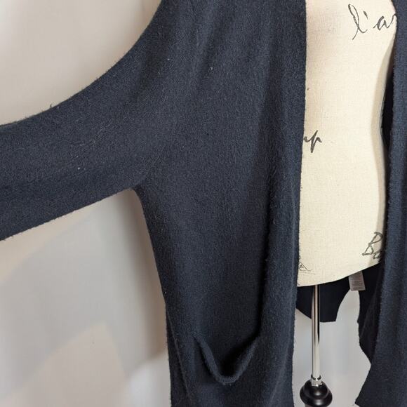 Madewell Black Alpaca Merino Wool Blend Open Front Cardigan Sweater XL - Picture 11 of 16